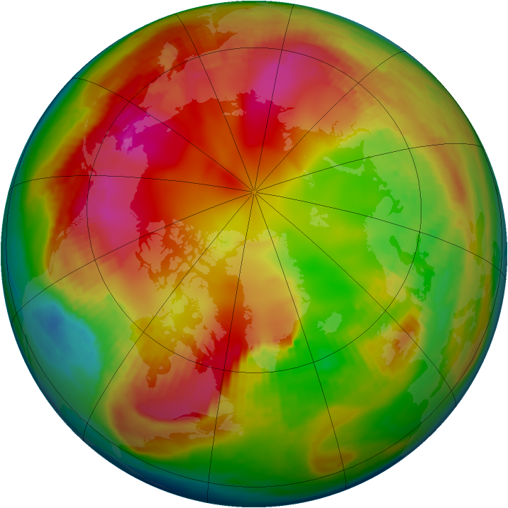 Arctic ozone map for 26 January 1982